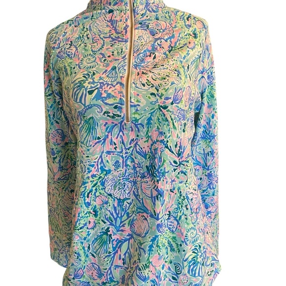 Lily Pulitzer 1/2 zip Popover Beach Skipper Shells Starfish Pullover - Picture 2 of 12